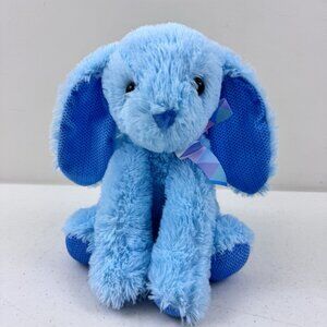 Homerbest Bunny Rabbit Blue Plush Stuffed Animal Easter Multi Colored Bow